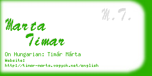 marta timar business card