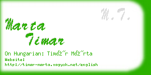 marta timar business card